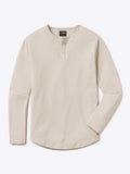 AO Long Sleeve Henley Curve-Hem | Clay Signature-fit PYCA Pro®