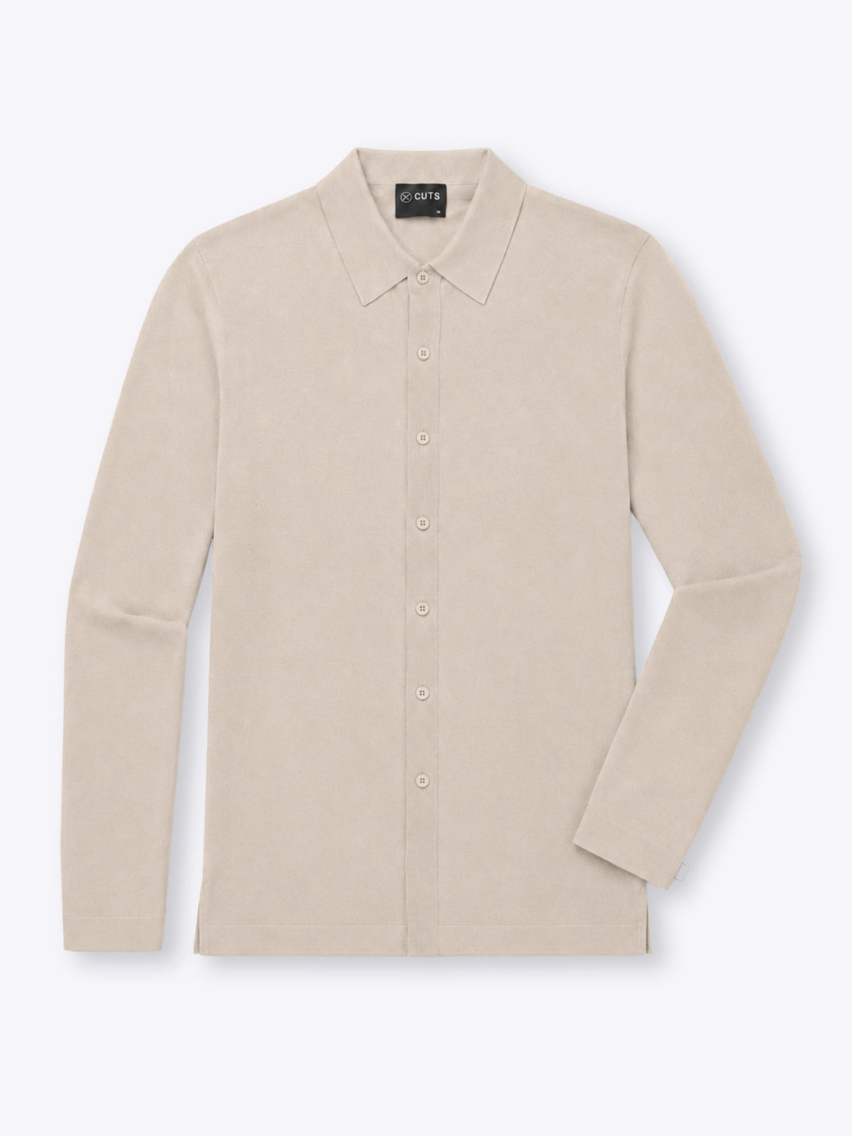 Riviera Knit Long Sleeve Button Up | Sand Dune Signature-Fit