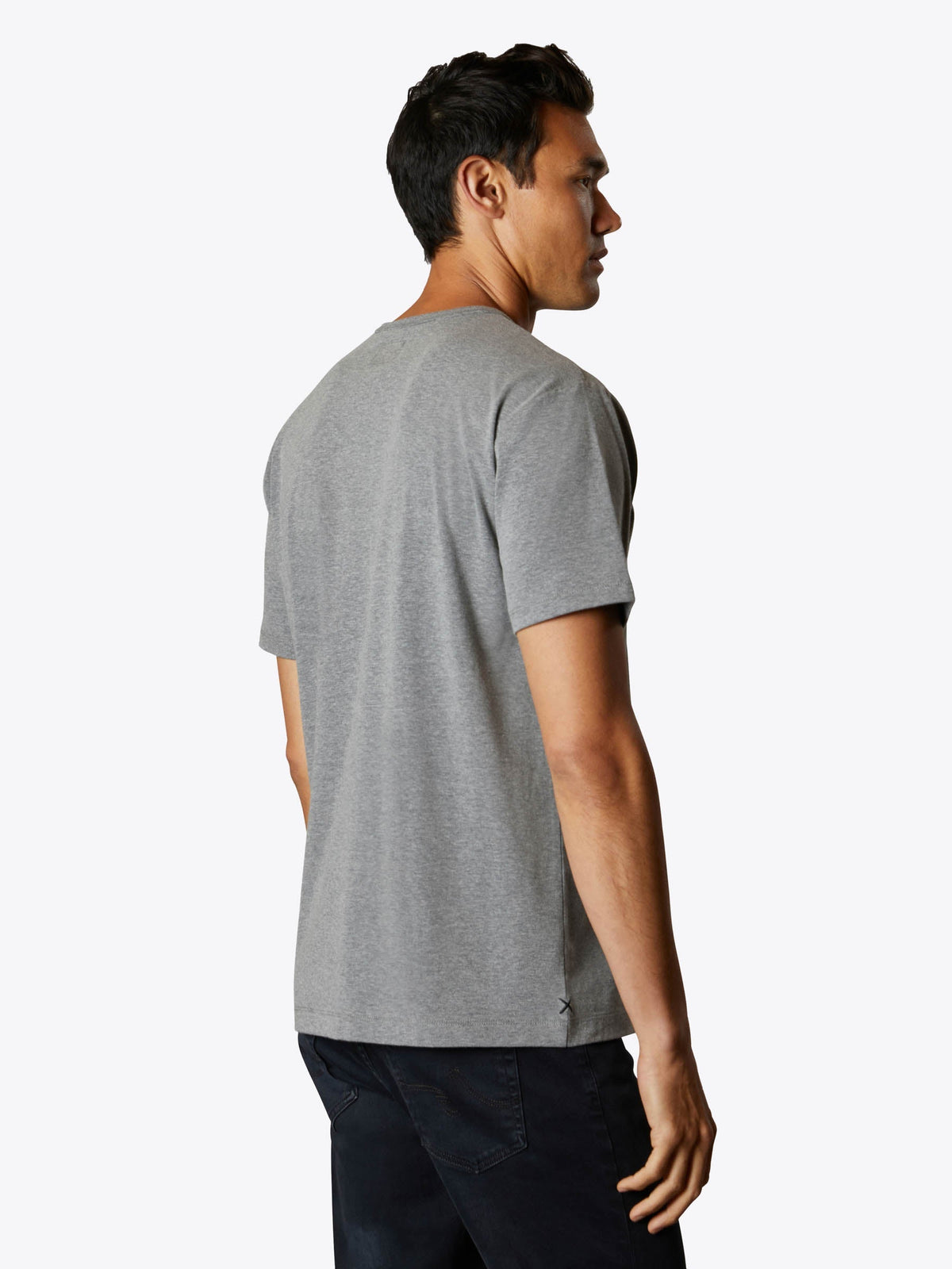 Branded Frame Tee | Heather Grey Relaxed-fit Cotton PYCA
