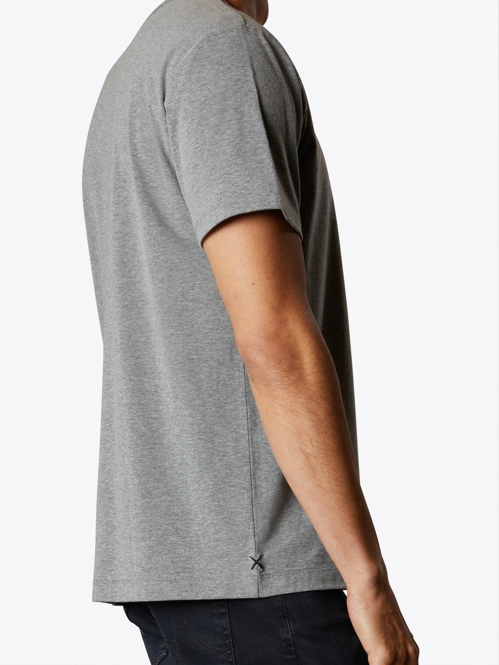 Branded Frame Tee | Heather Grey Relaxed-fit Cotton PYCA