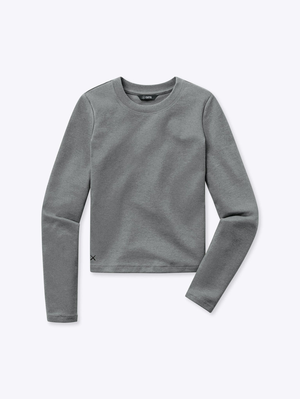 Long Sleeve Tomboy Tee | Heather Grey Slim-fit Tomboy-Cotton™