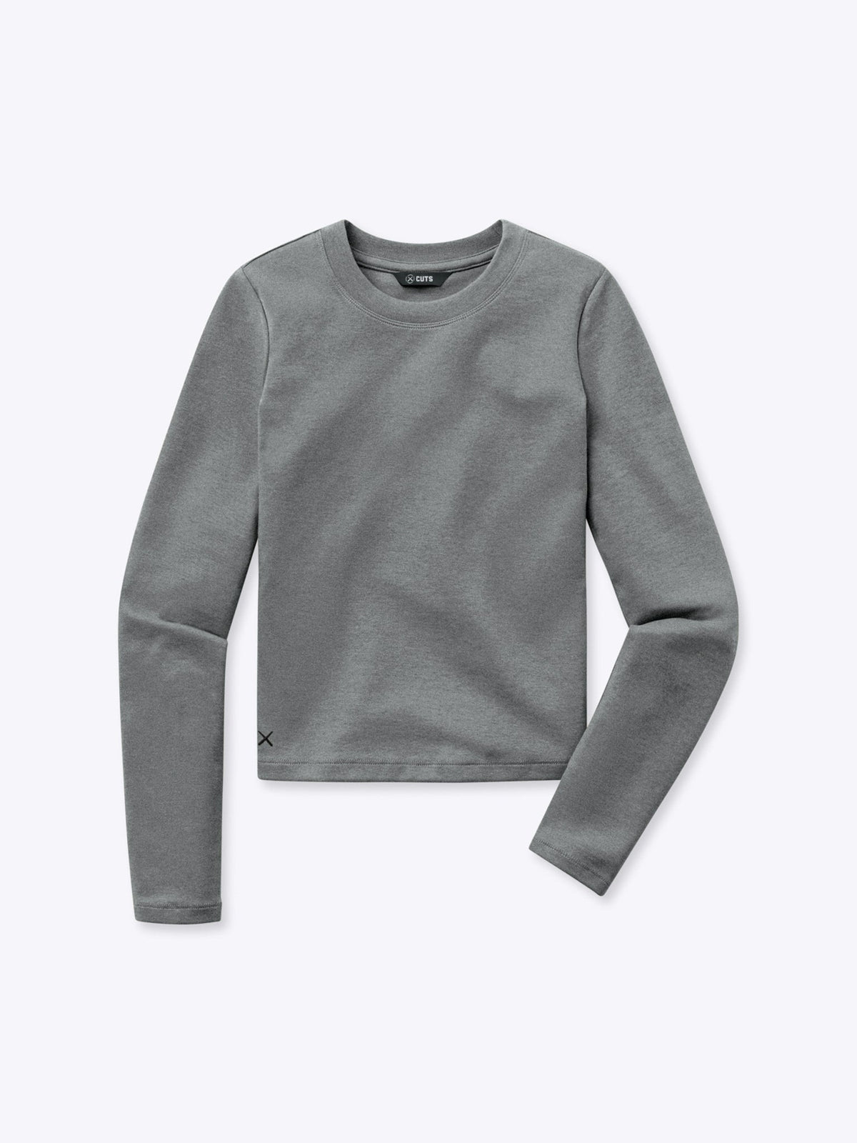 Long Sleeve Tomboy Tee | Heather Grey Slim-fit Tomboy-Cotton™