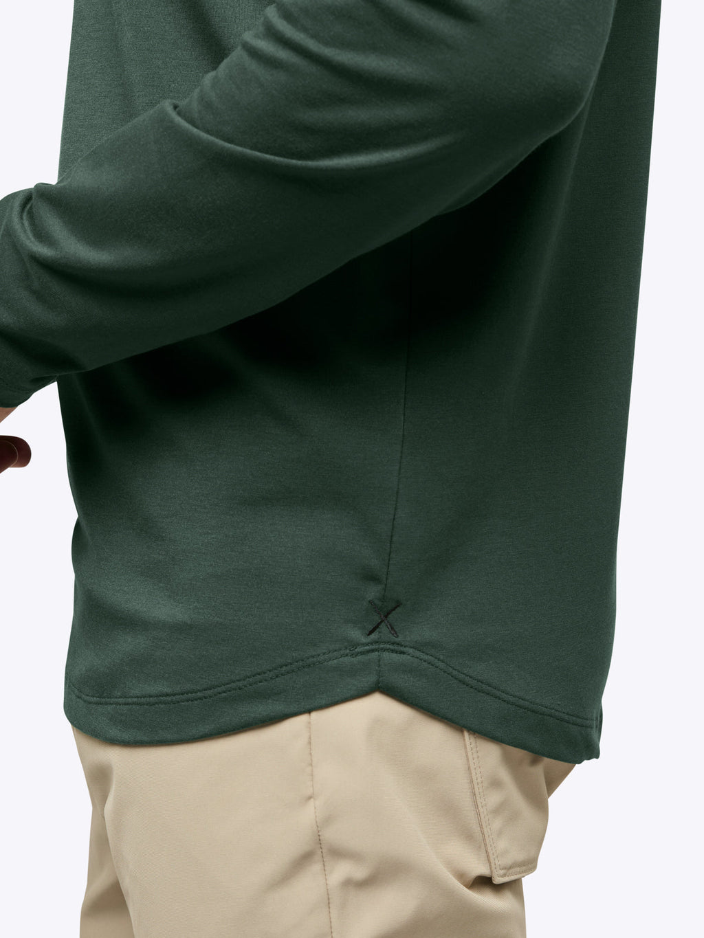 AO Long Sleeve Henley Curve-Hem | Hunter Signature-Fit PYCA Pro®