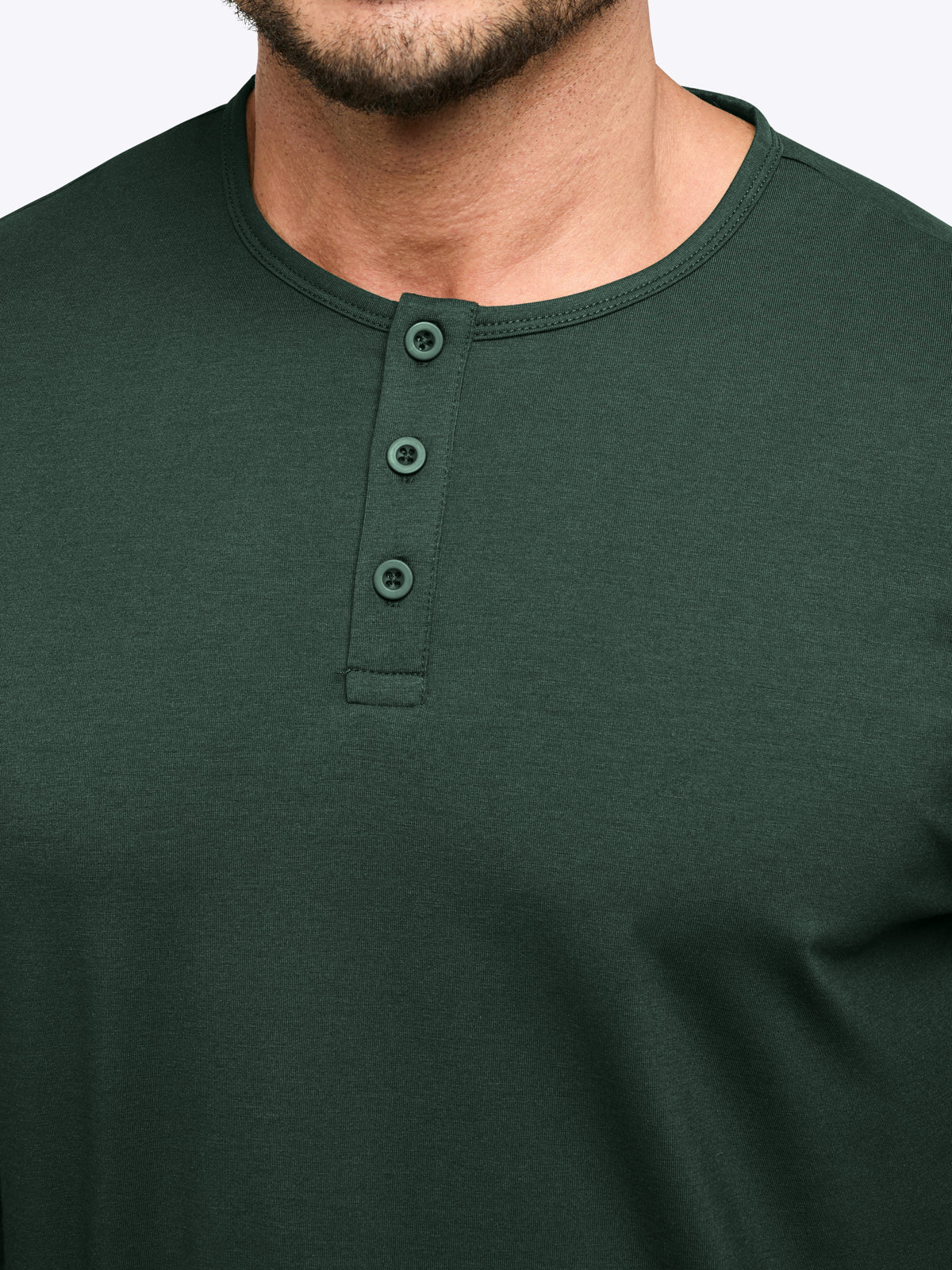 AO Long Sleeve Henley Curve-Hem | Hunter Signature-Fit PYCA Pro®
