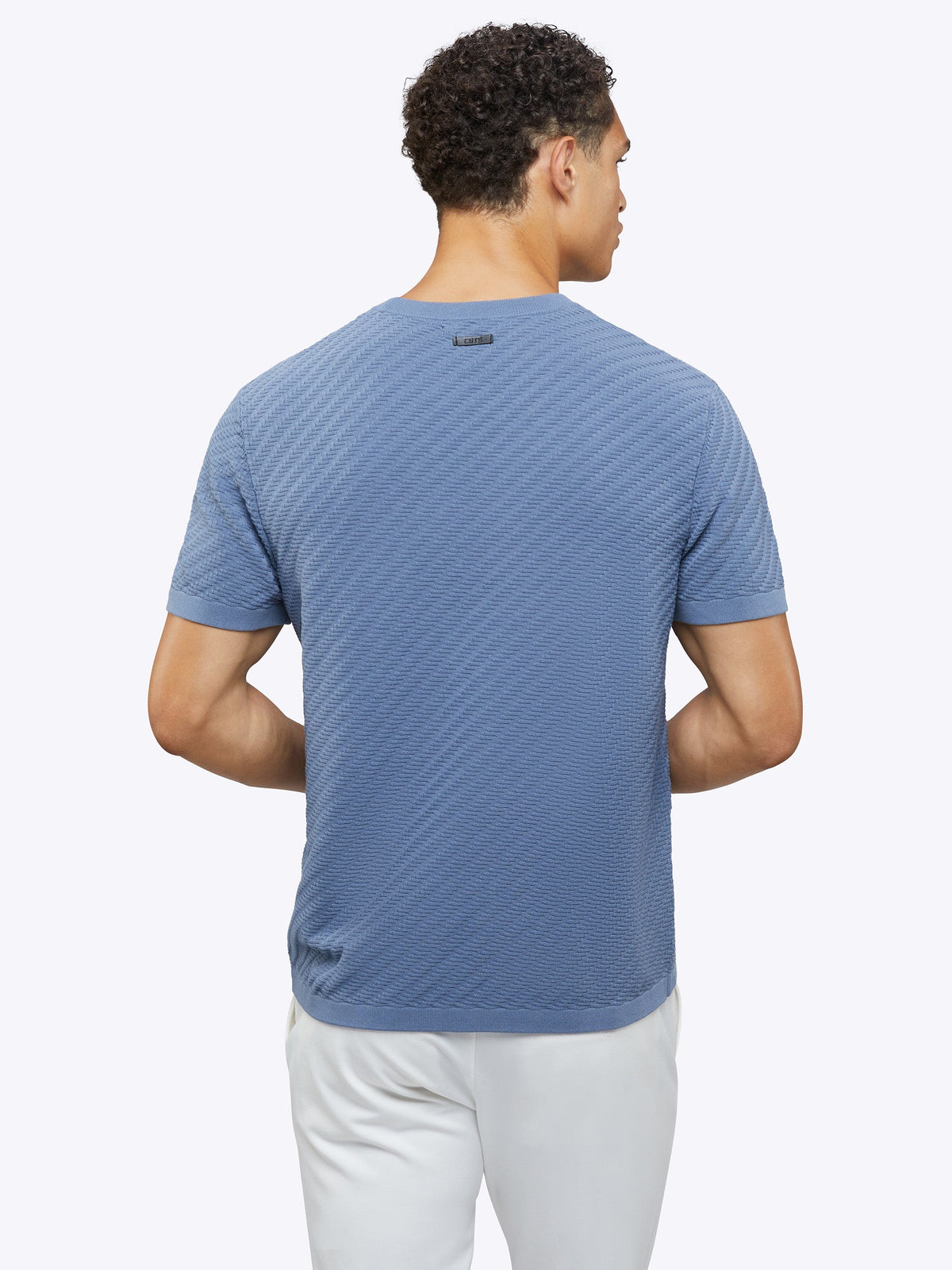 Riviera Knit Textured Tee | Hydrogen Signature-Fit