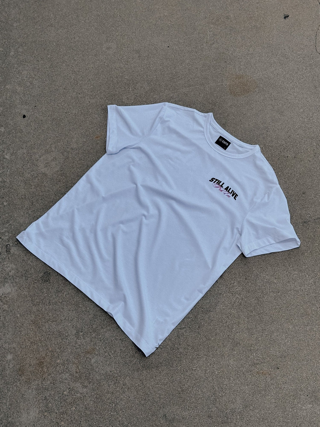 JD x Cuts Tee | White Classic-Fit PYCA Pro®