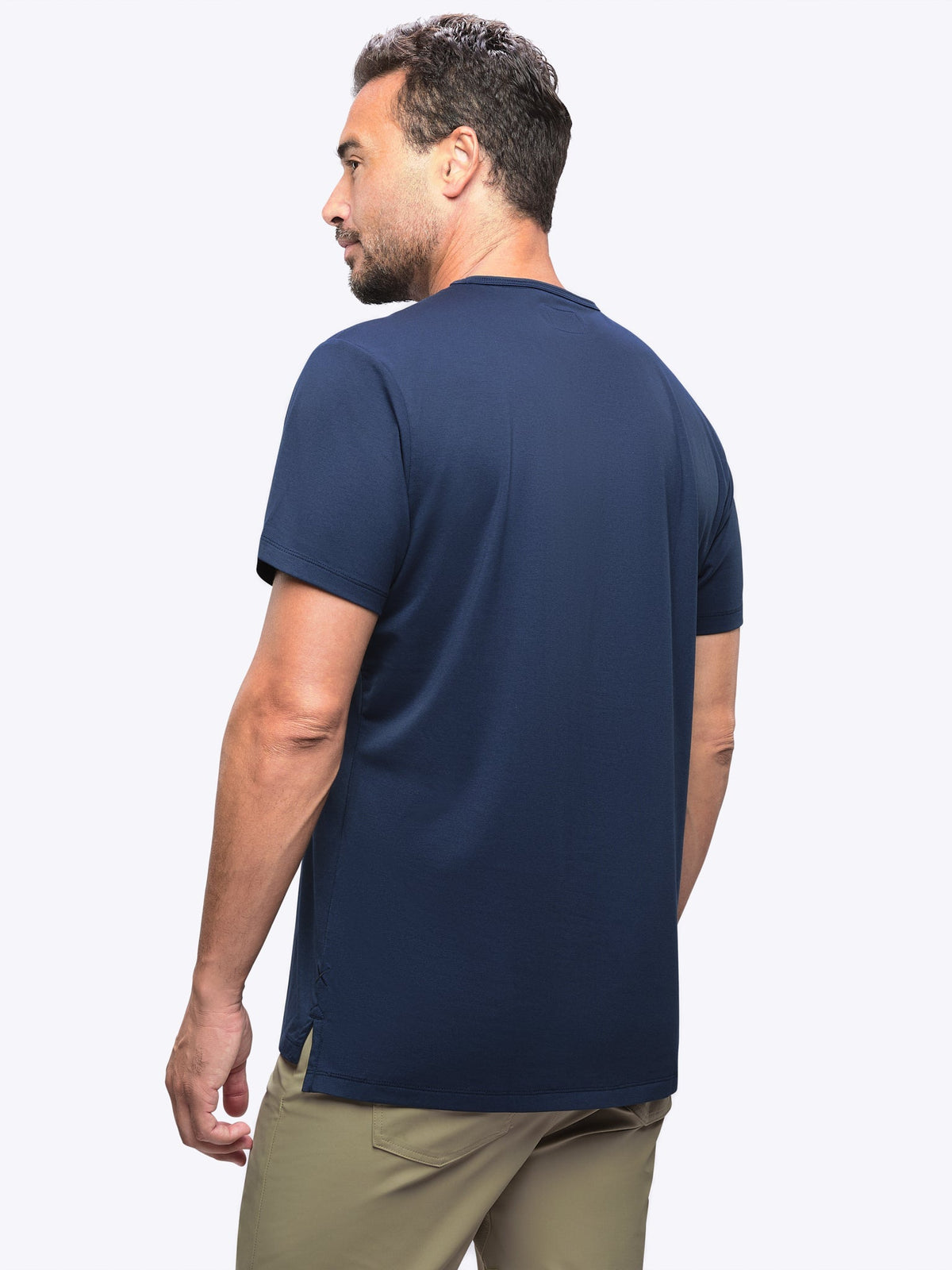 AO Split-Hem Tee | Iron Navy Signature-fit PYCA Pro®