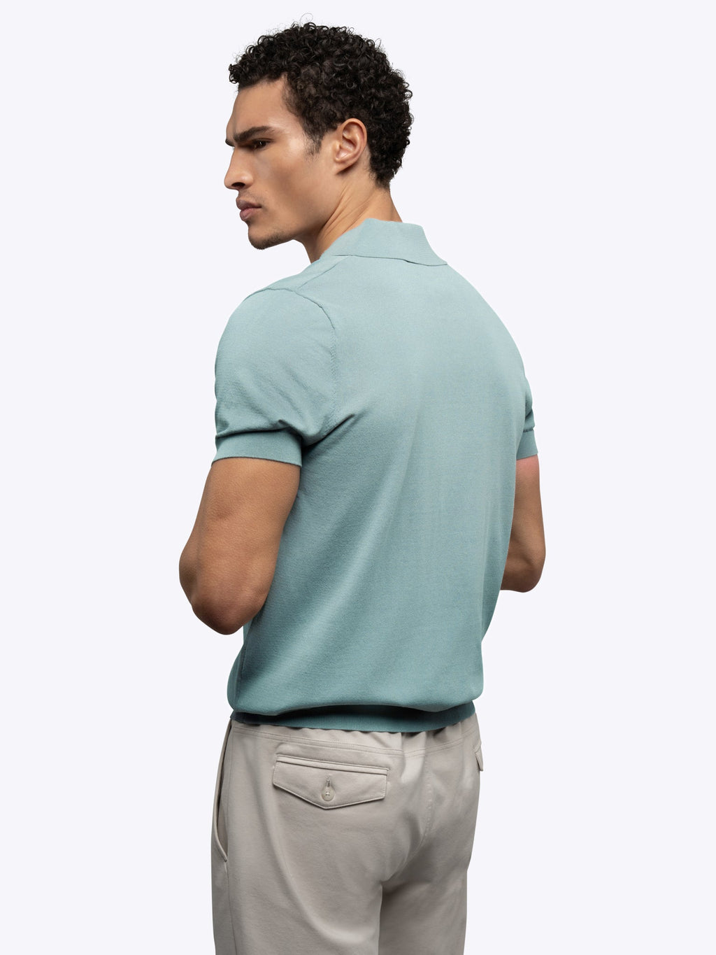 Riviera Knit Polo | Isle Blue Signature-Fit