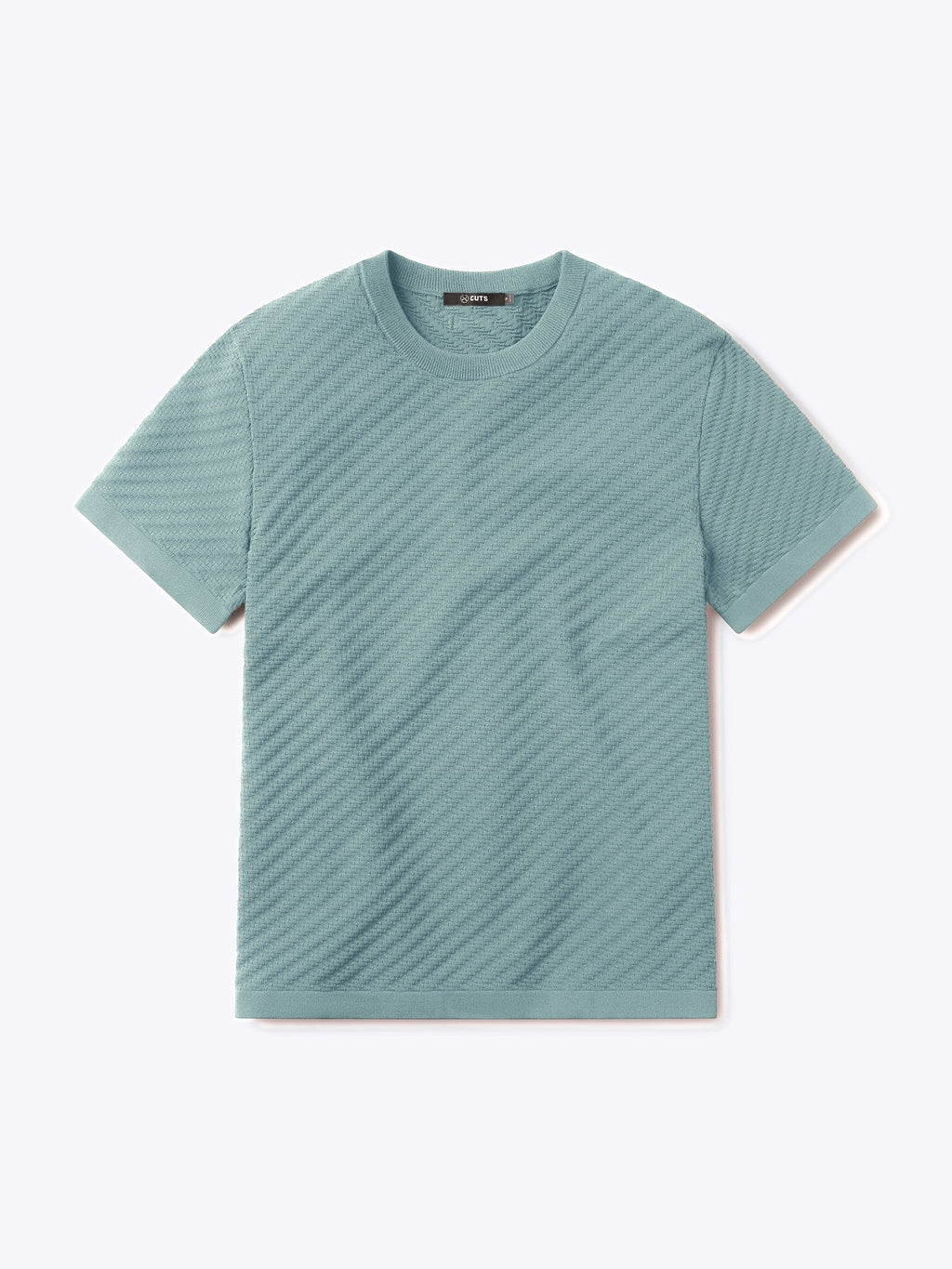 Riviera Knit Textured Tee | Isle Blue Signature-Fit