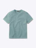Riviera Knit Textured Tee | Isle Blue Signature-Fit