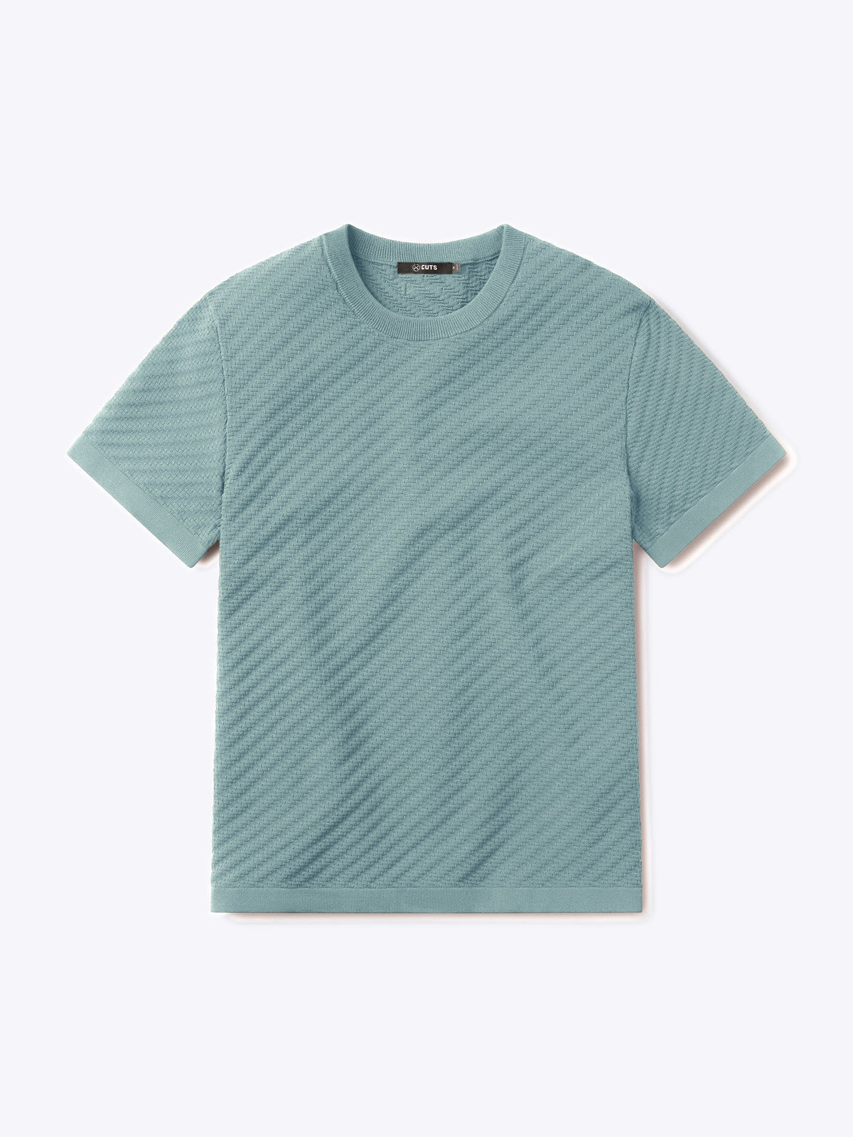 Riviera Knit Textured Tee | Isle Blue Signature-Fit