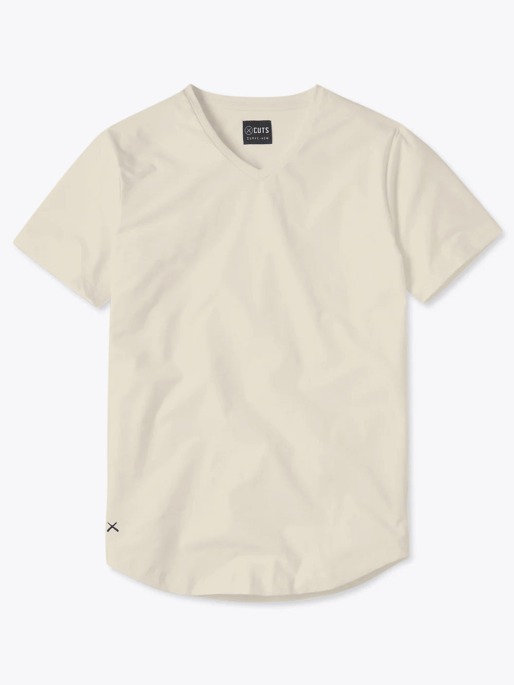 AO V-Neck Curve-Hem | Ivory Signature-fit PYCA Pro®