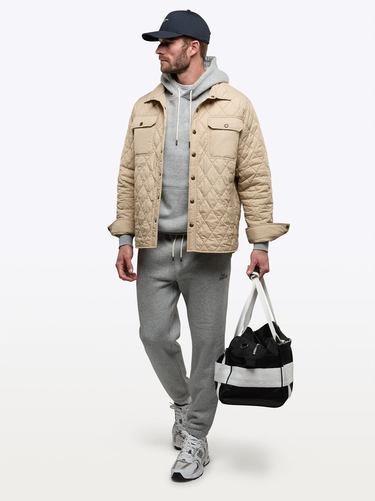 Boulevard Quilted Jacket | Khaki Classic-Fit