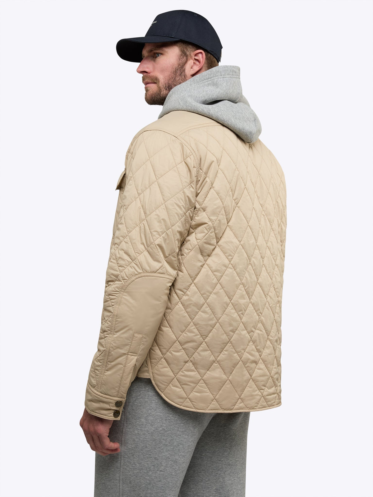Boulevard Quilted Jacket | Khaki Classic-Fit