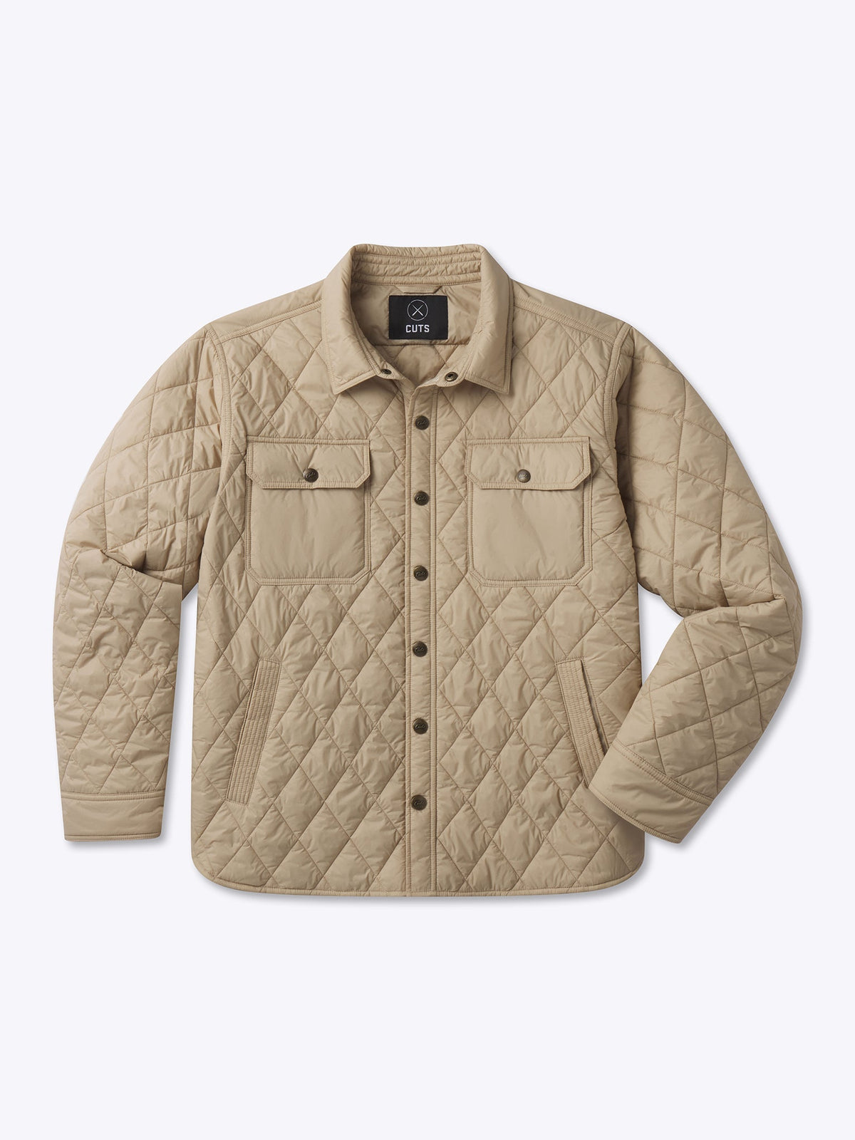 Boulevard Quilted Jacket | Khaki Classic-Fit