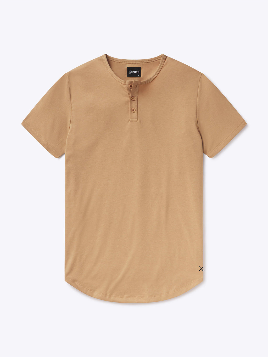 AO Henley Curve-Hem | Latte Signature-fit PYCA Pro®