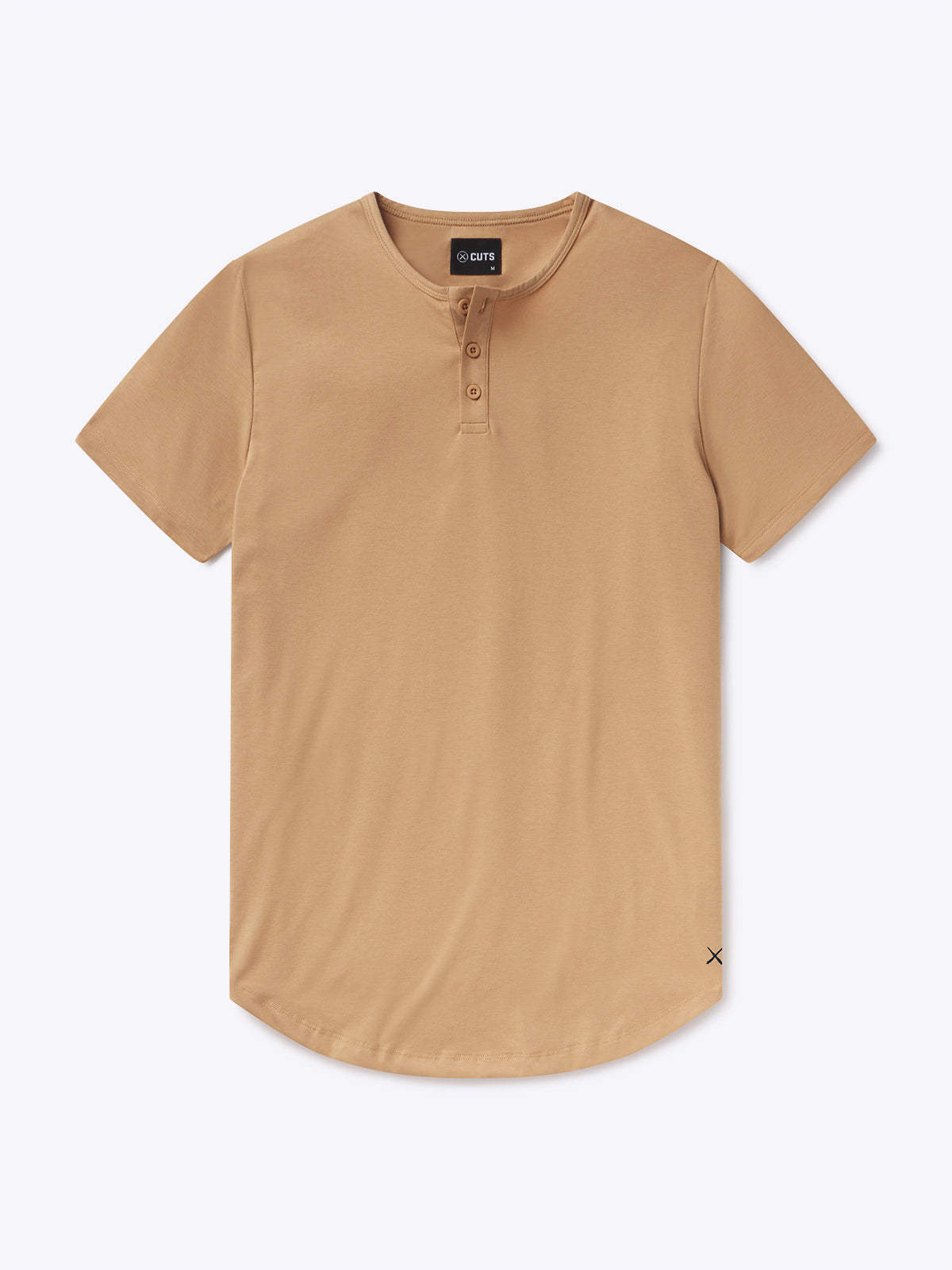 AO Henley Curve-Hem | Latte Signature-fit PYCA Pro®