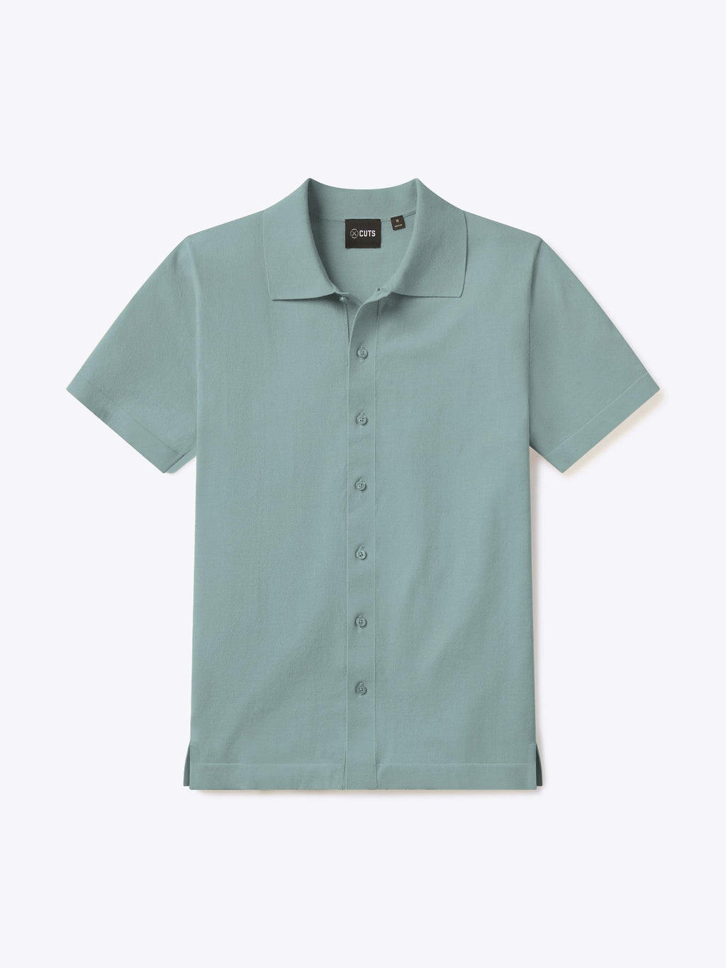 Riviera Knit Button Up | Stormy Sea Signature-Fit