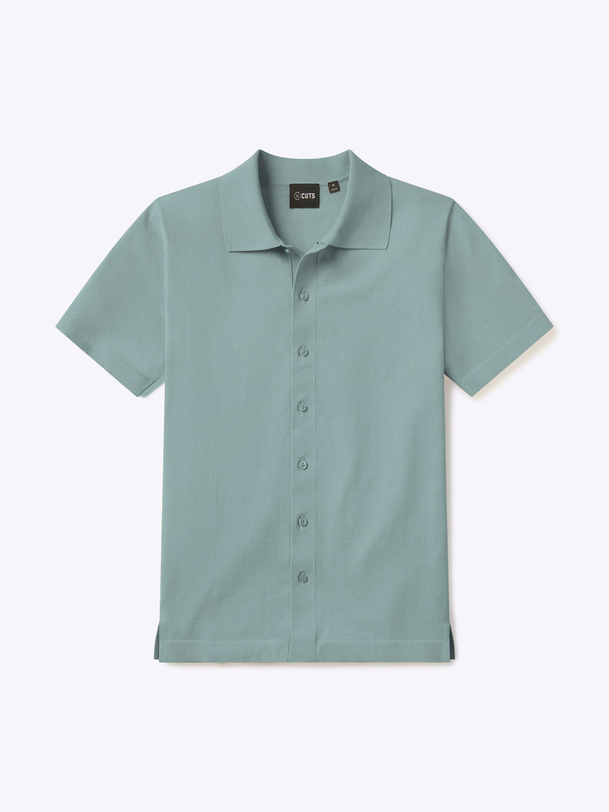 Riviera Knit Button Up | Stormy Sea Signature-Fit