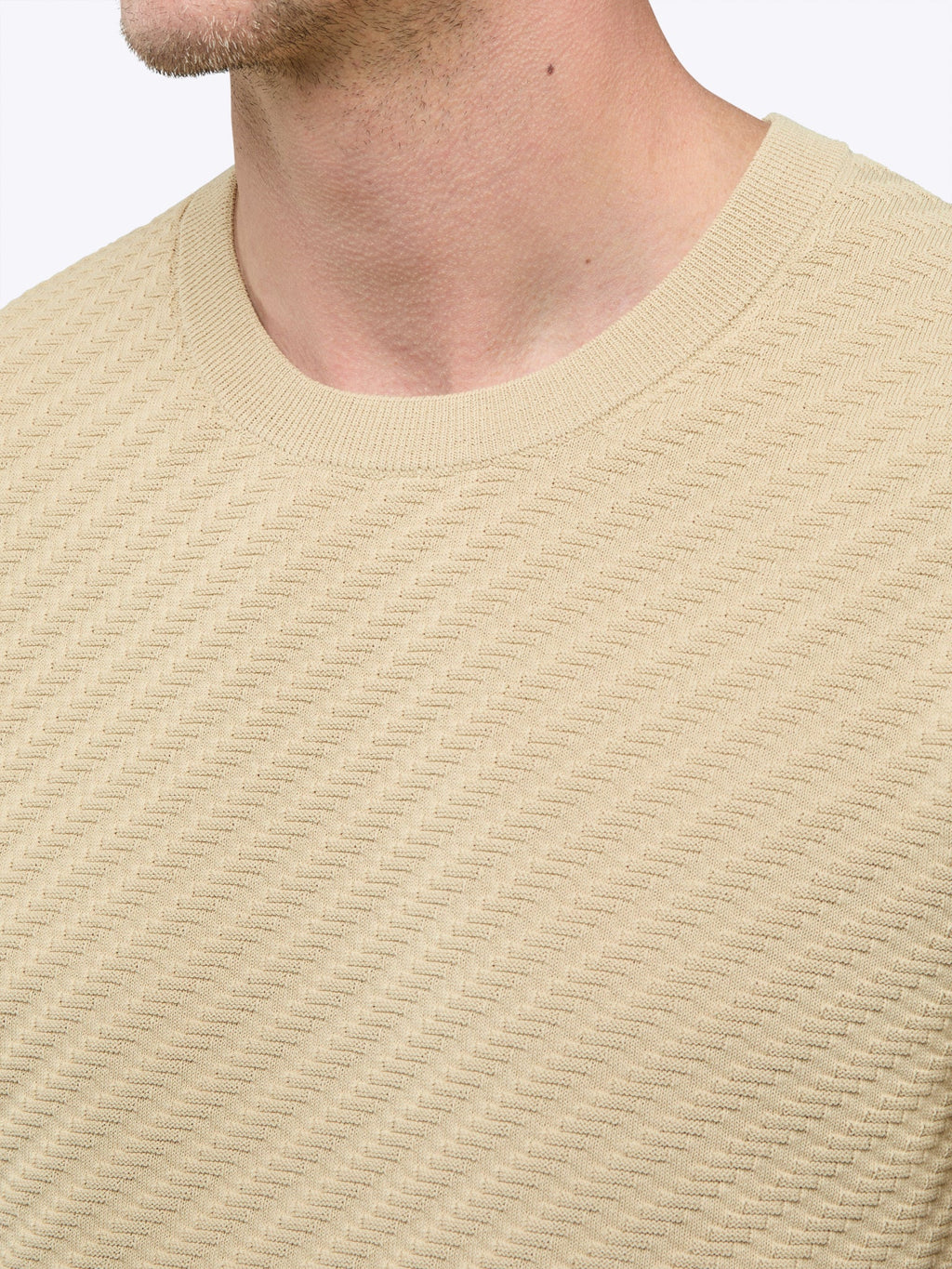 Riviera Knit Textured Tee | Linen Signature-Fit