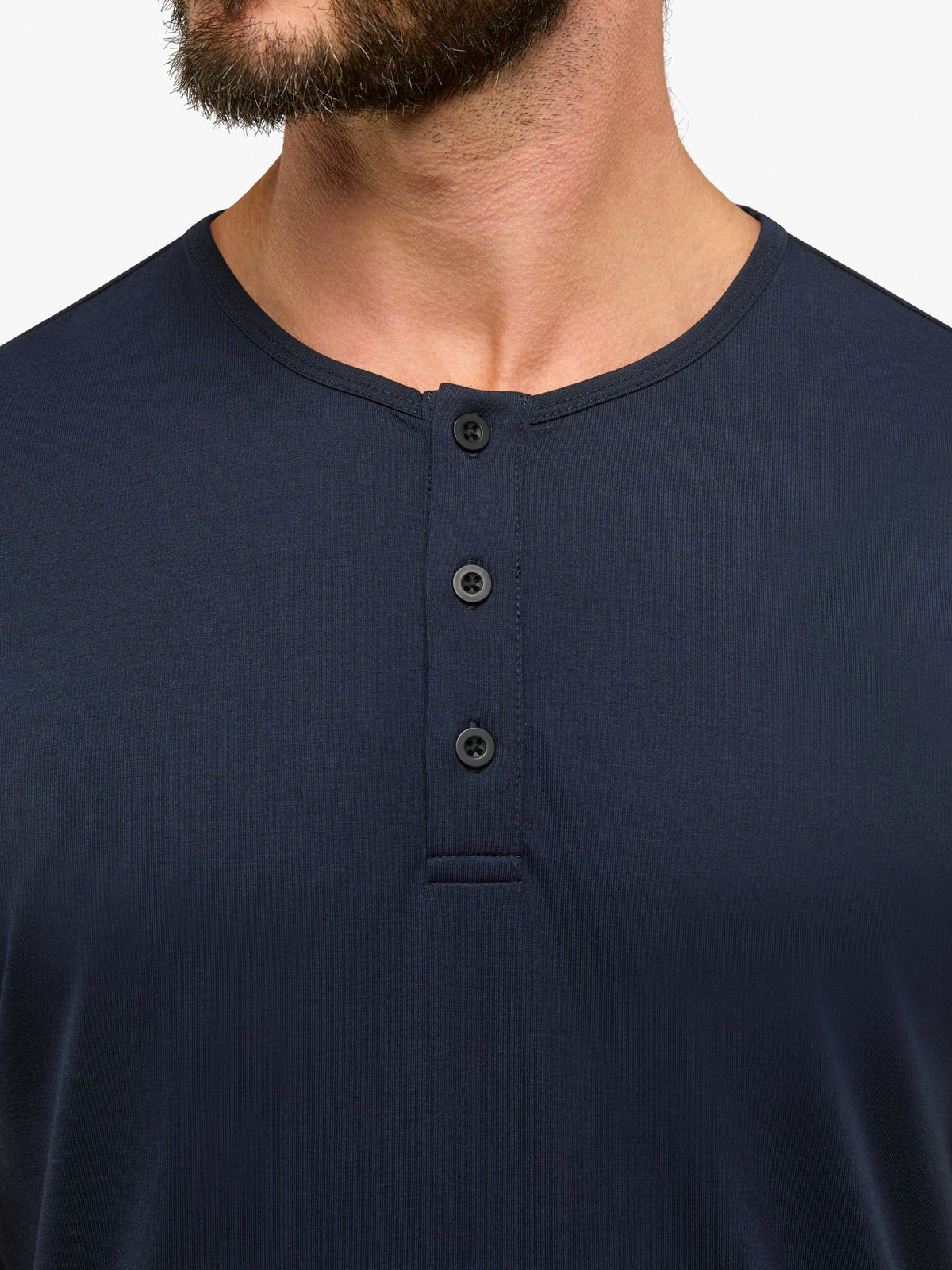 AO Henley Curve-Hem | Marine Navy Signature-fit PYCA Pro®