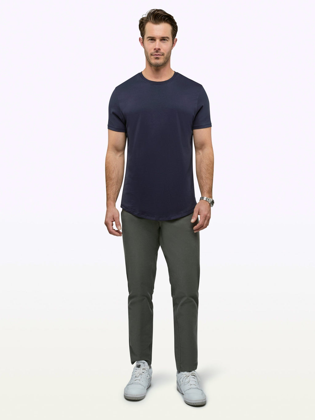 Featherlight Pima Tee | Marine Navy Signature-fit