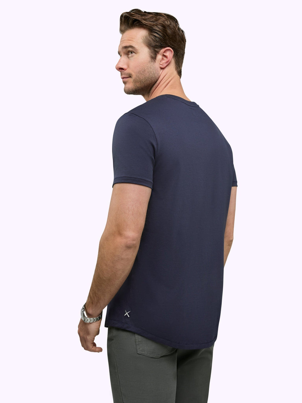 Featherlight Pima Tee | Marine Navy Signature-fit