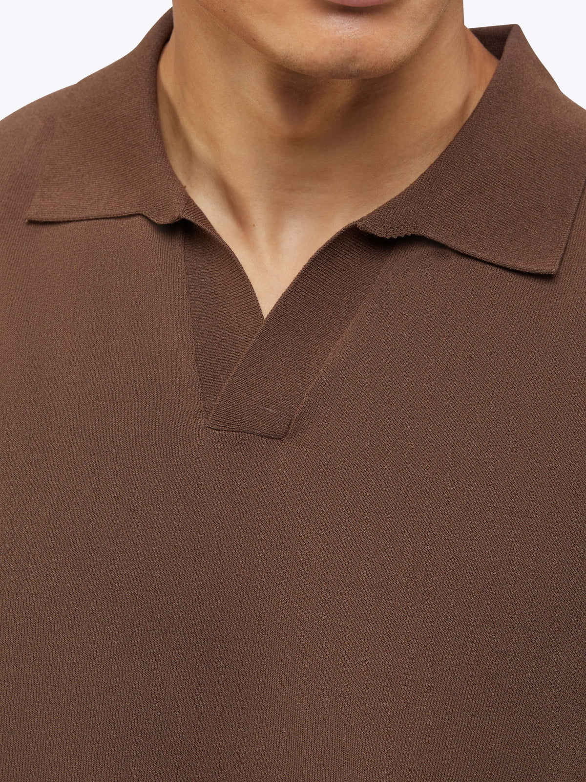 Riviera Knit Polo | Mocha Signature-Fit