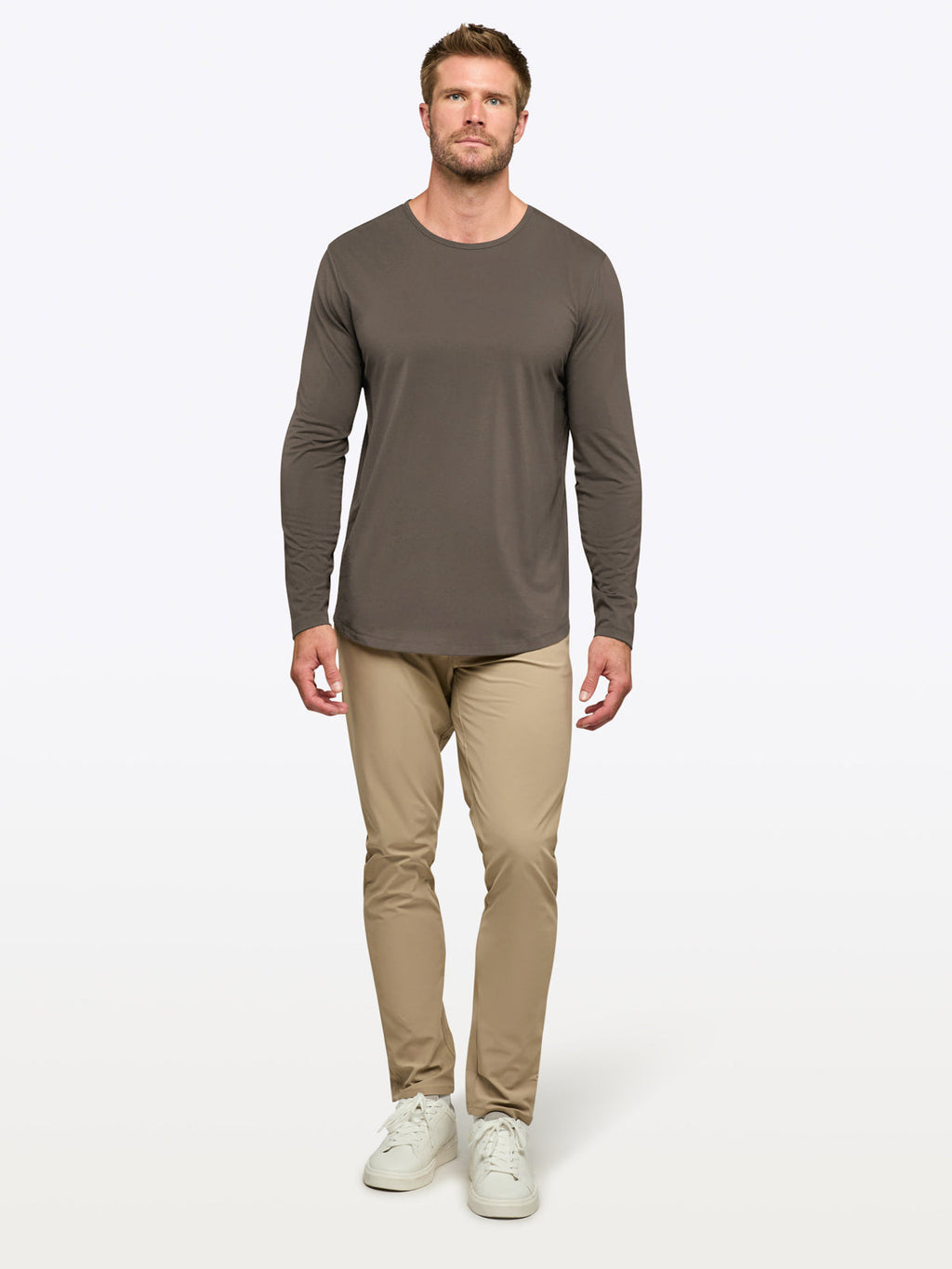 AO Long Sleeve Curve-Hem Tee | Morel Signature-fit PYCA Pro®