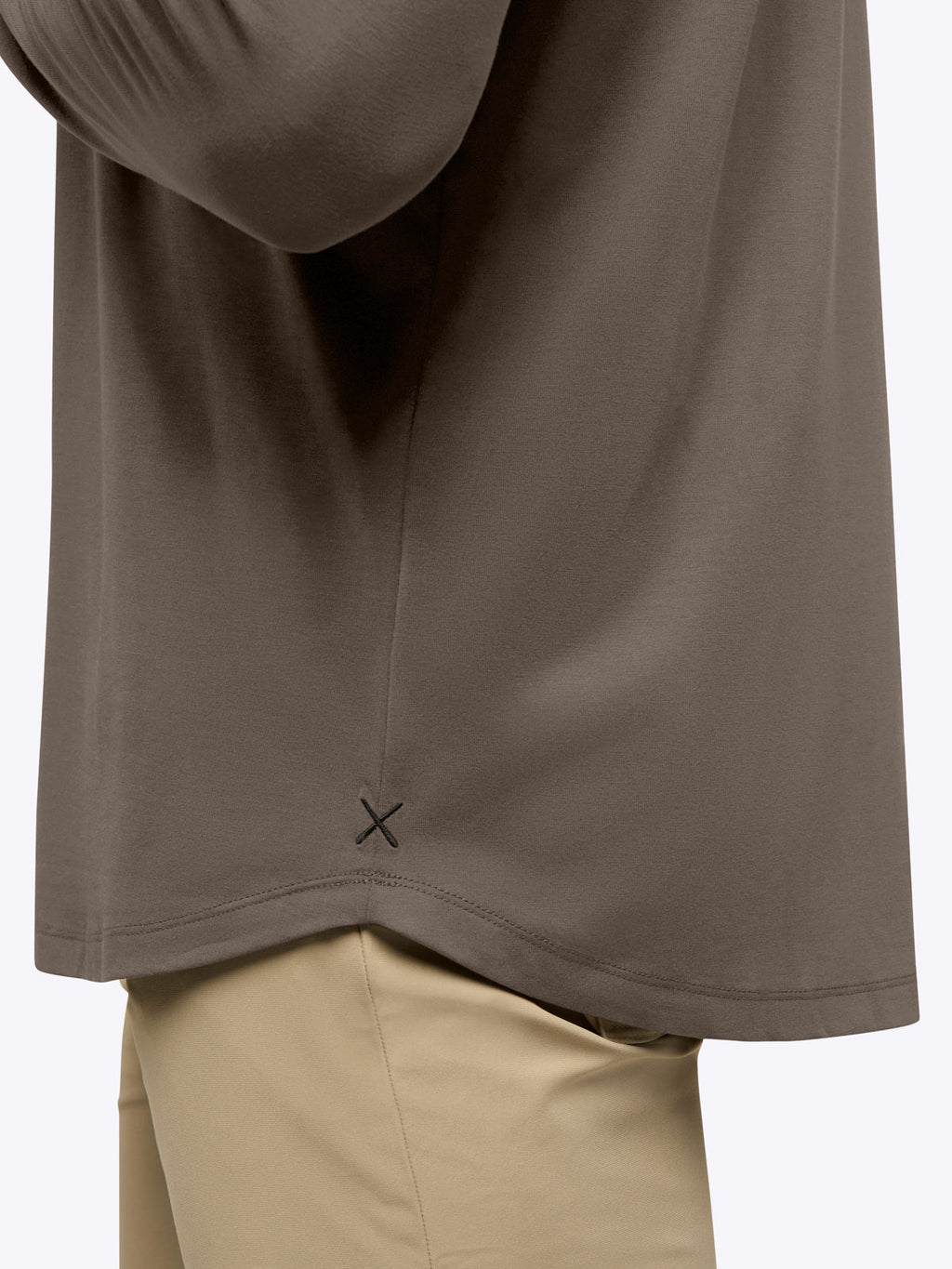 AO Long Sleeve Curve-Hem Tee | Morel Signature-fit PYCA Pro®