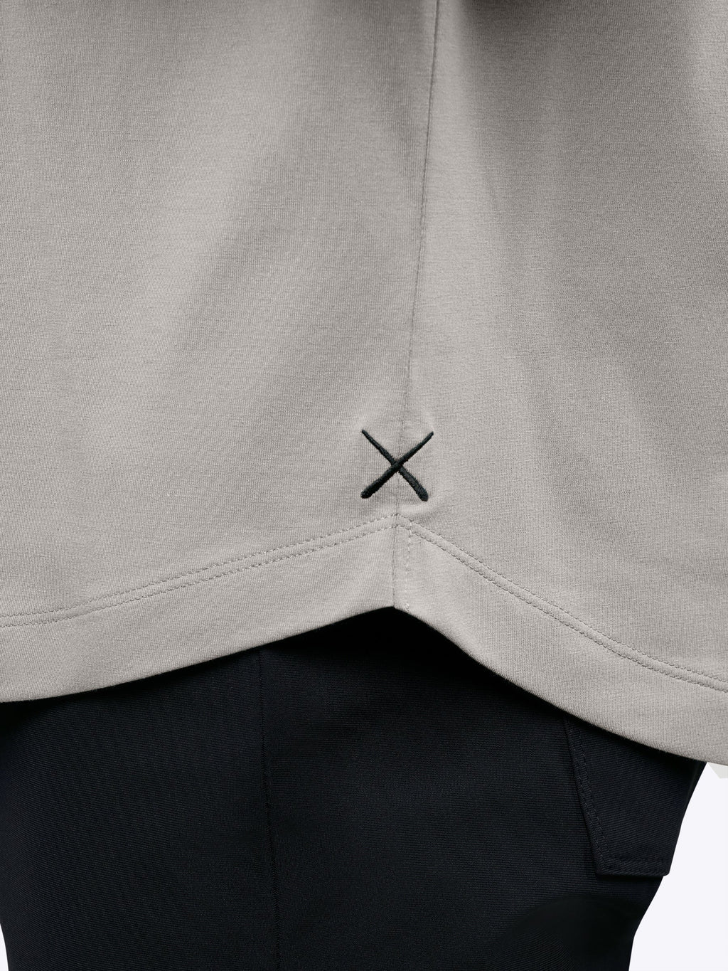 AO Henley Curve-Hem Tee | Morning Dove Signature-Fit PYCA Pro®