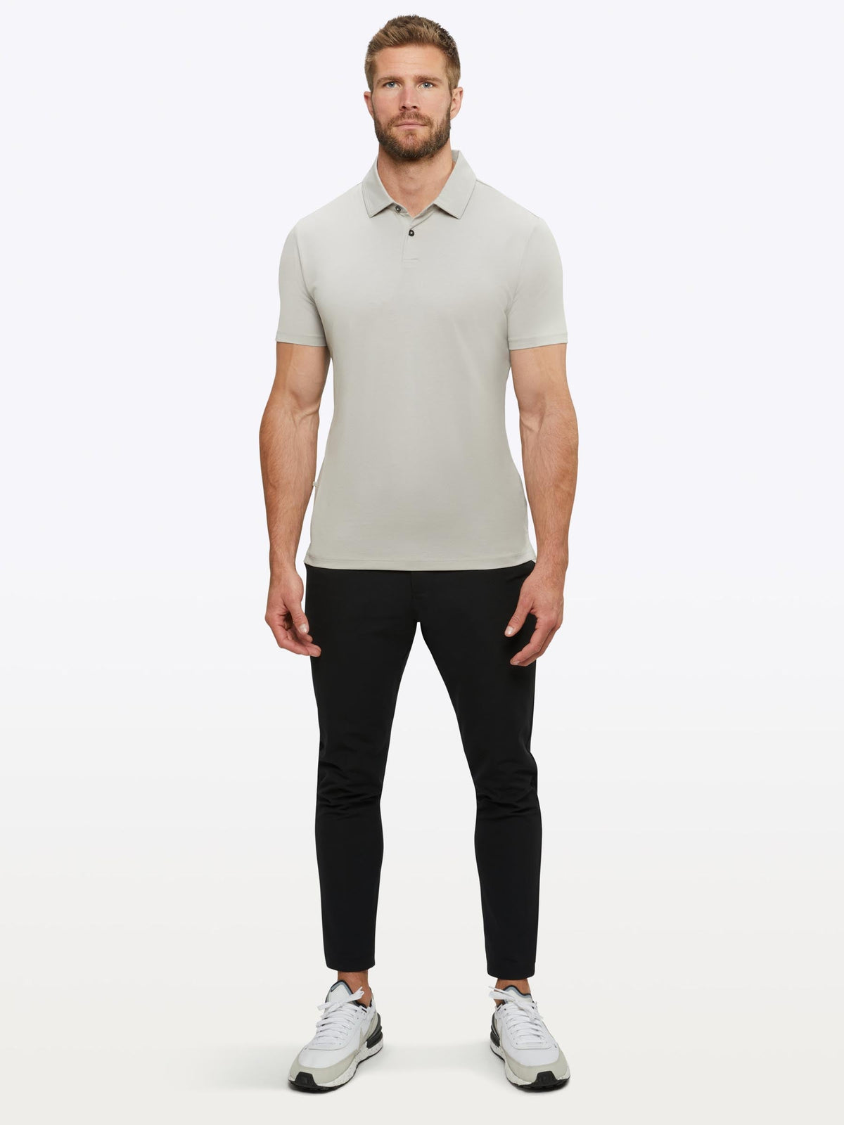COZ Polo Split-Hem | Ash Signature-fit