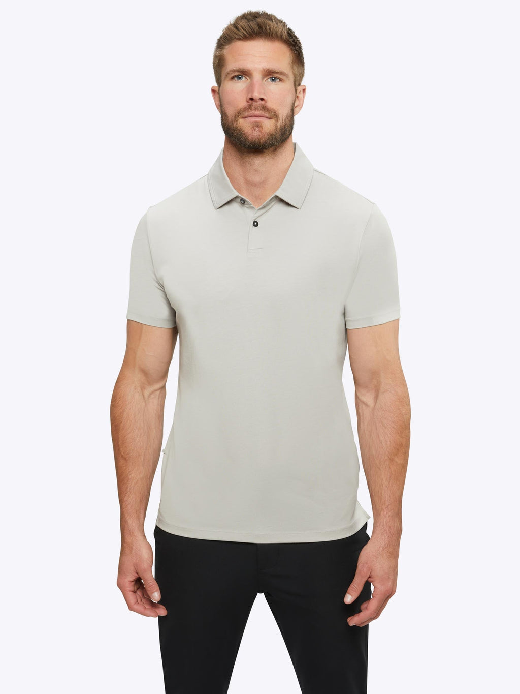 COZ Polo Split-Hem | Ash Signature-fit