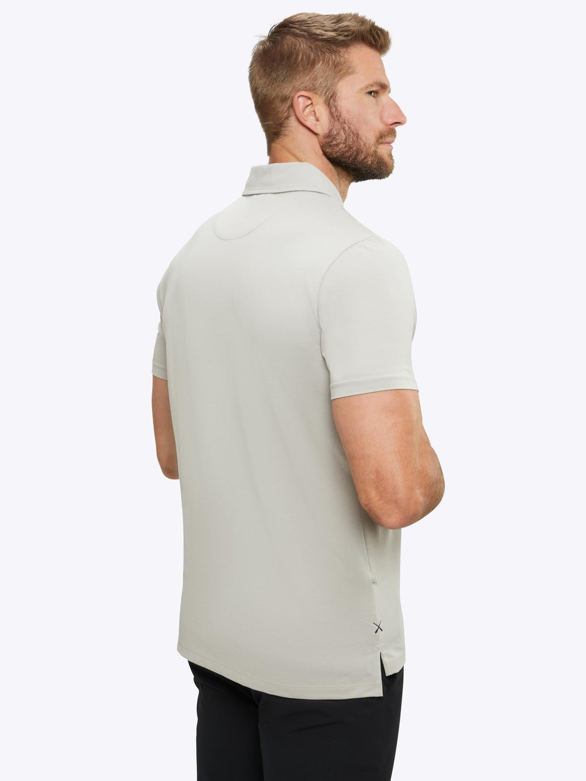 COZ Polo Split-Hem | Ash Signature-fit