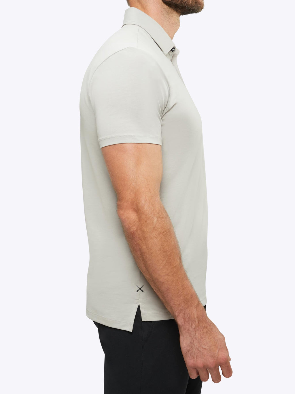 COZ Polo Split-Hem | Ash Signature-fit