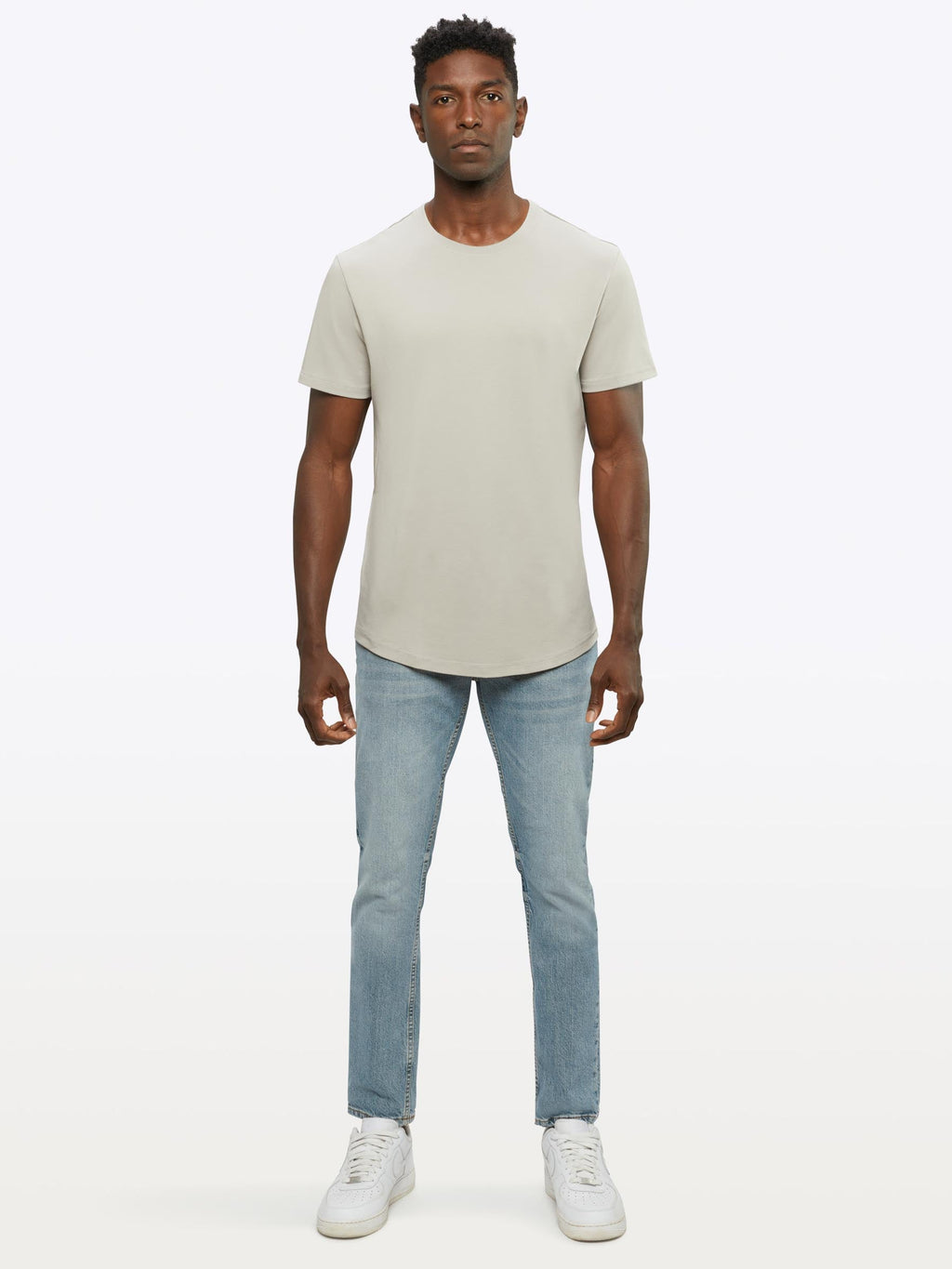 Interknit Pima Cotton Tee | Ash Signature-Fit Signature-Fit