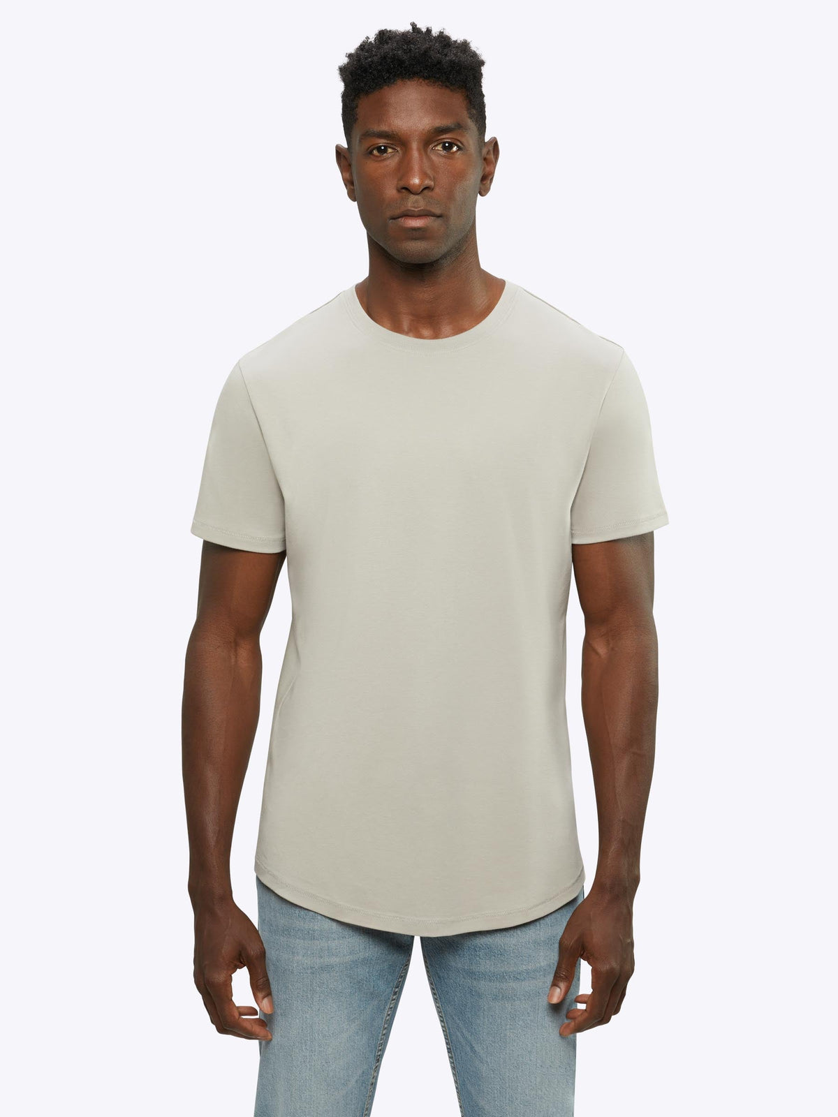 Interknit Pima Cotton Tee | Ash Signature-Fit Signature-Fit