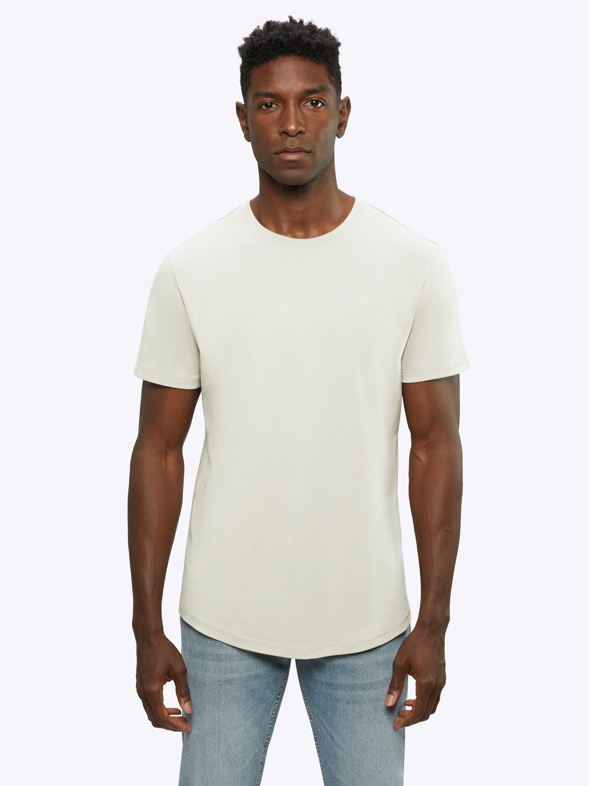 Interknit Pima Cotton Tee | Ivory Signature-fit Signature-Fit