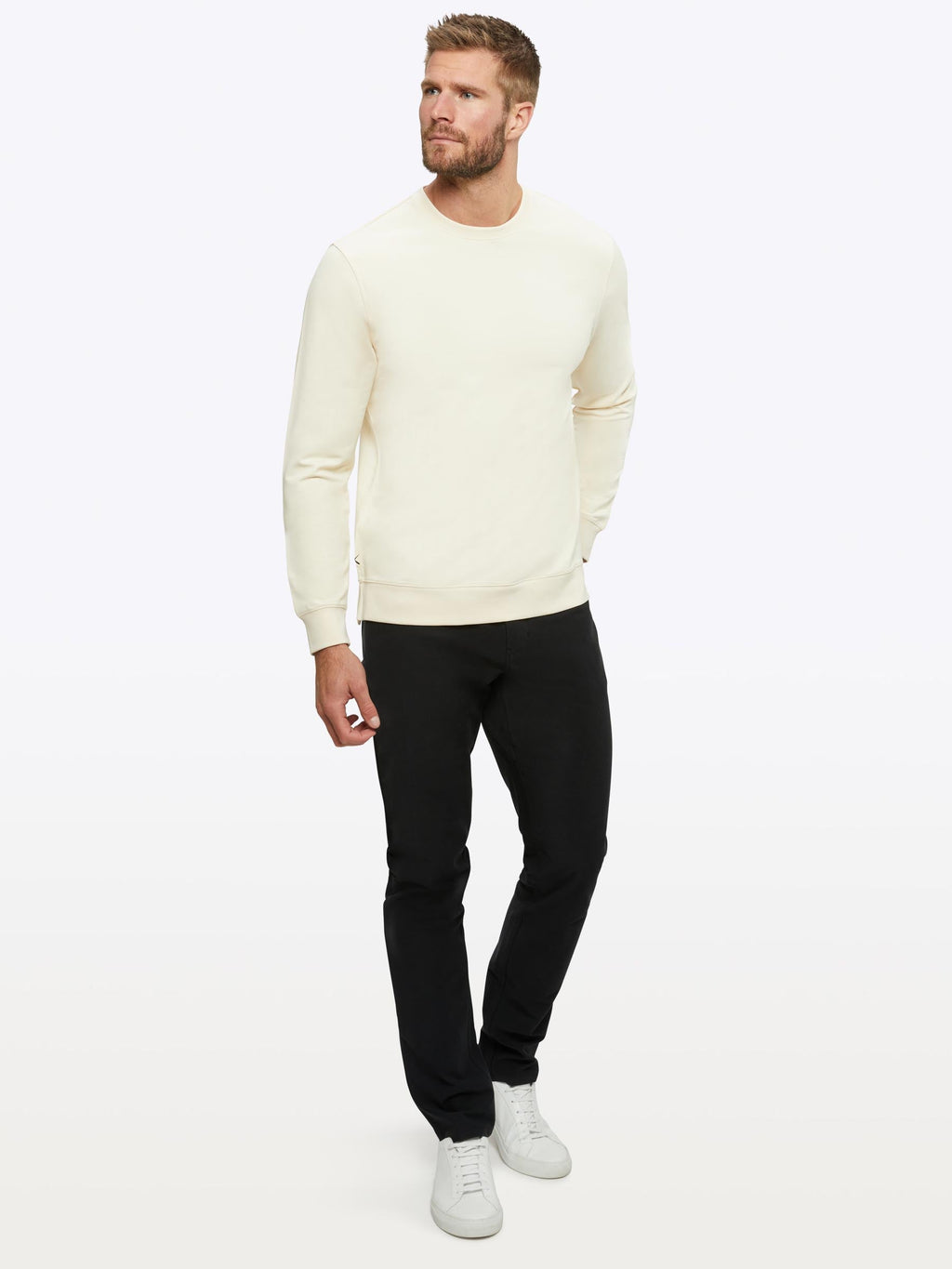 Hyperloop Pullover Split-Hem | Ivory Signature-fit