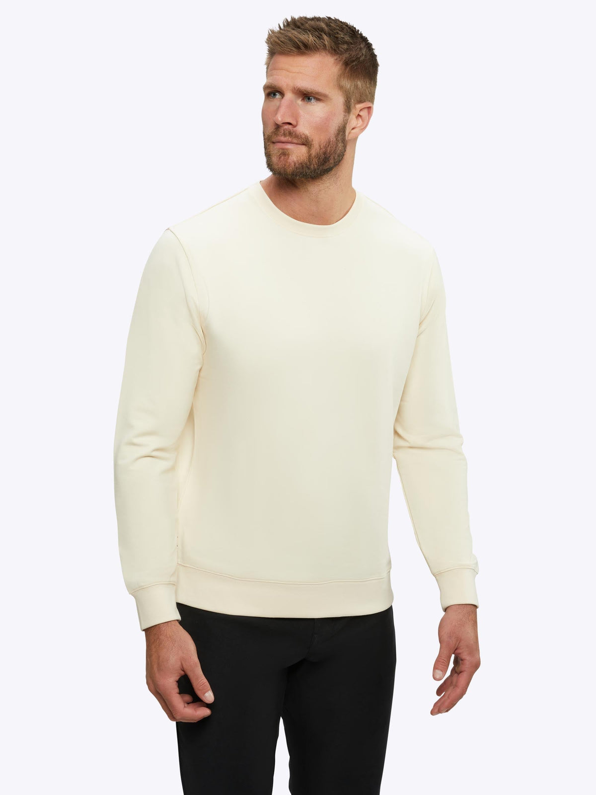 Hyperloop Pullover Split-Hem | Ivory Signature-fit