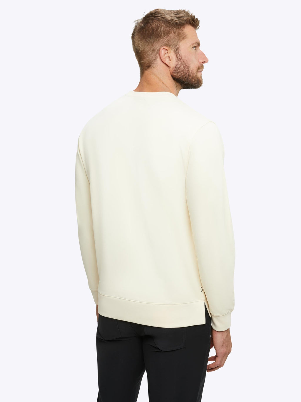Hyperloop Pullover Split-Hem | Ivory Signature-fit