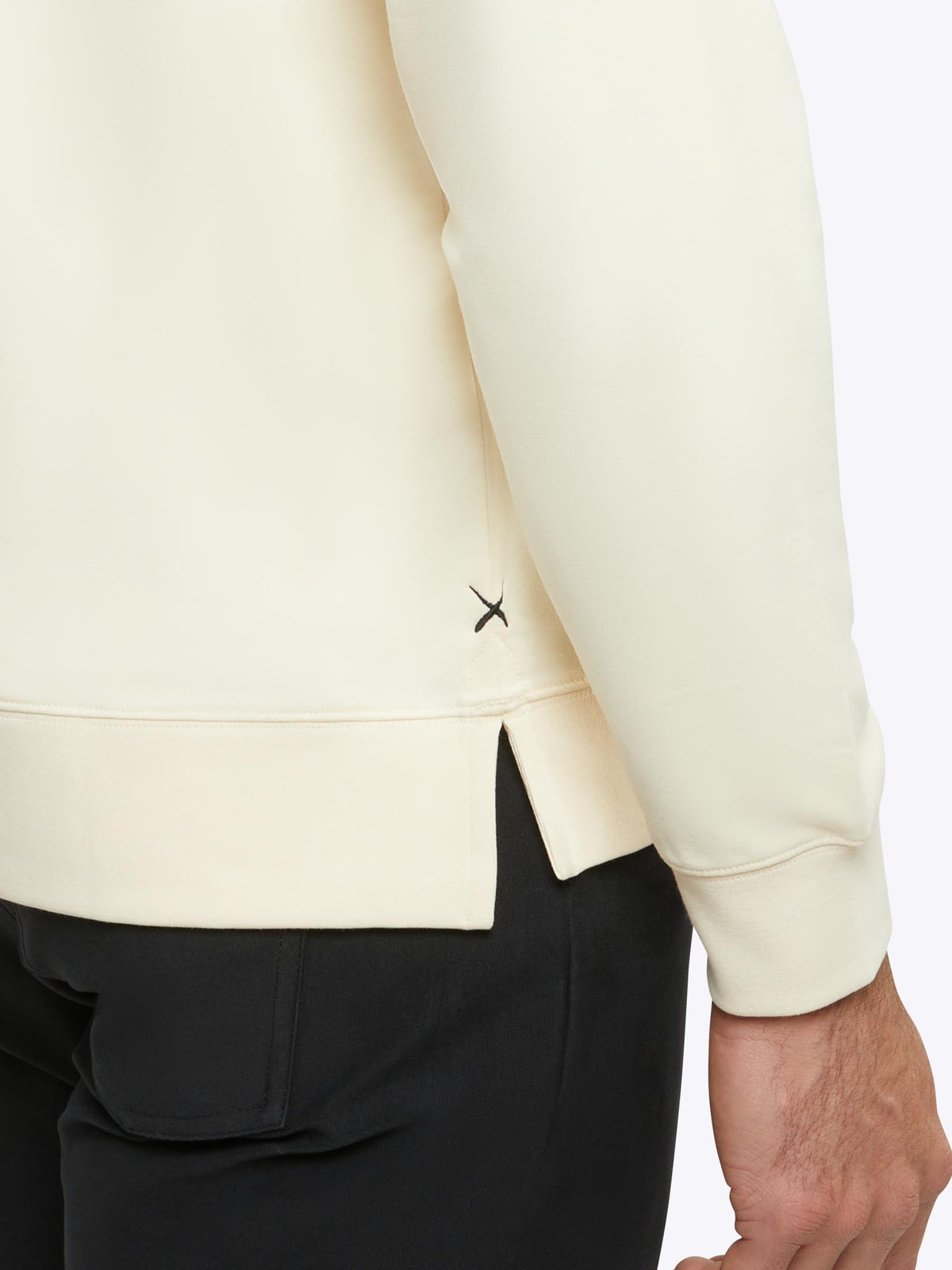 Hyperloop Pullover Split-Hem | Ivory Signature-fit