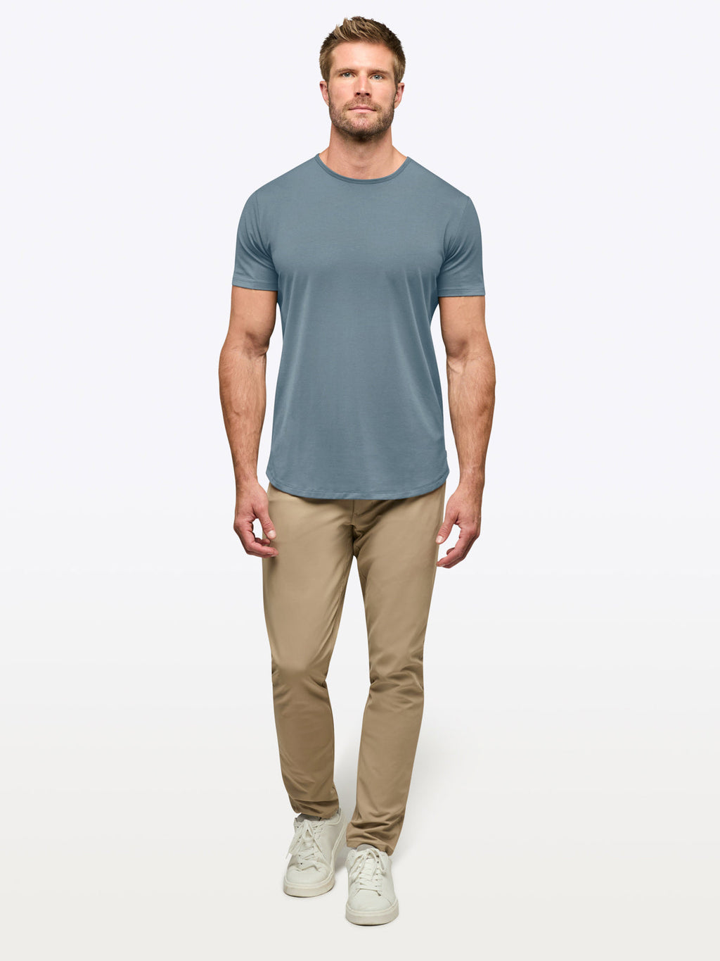 AO Curve-Hem Tee | Naples Blue Signature-Fit PYCA Pro®