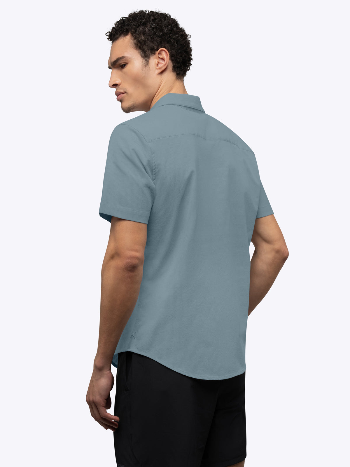 Crossover Button Up | Naples Blue Signature Fit