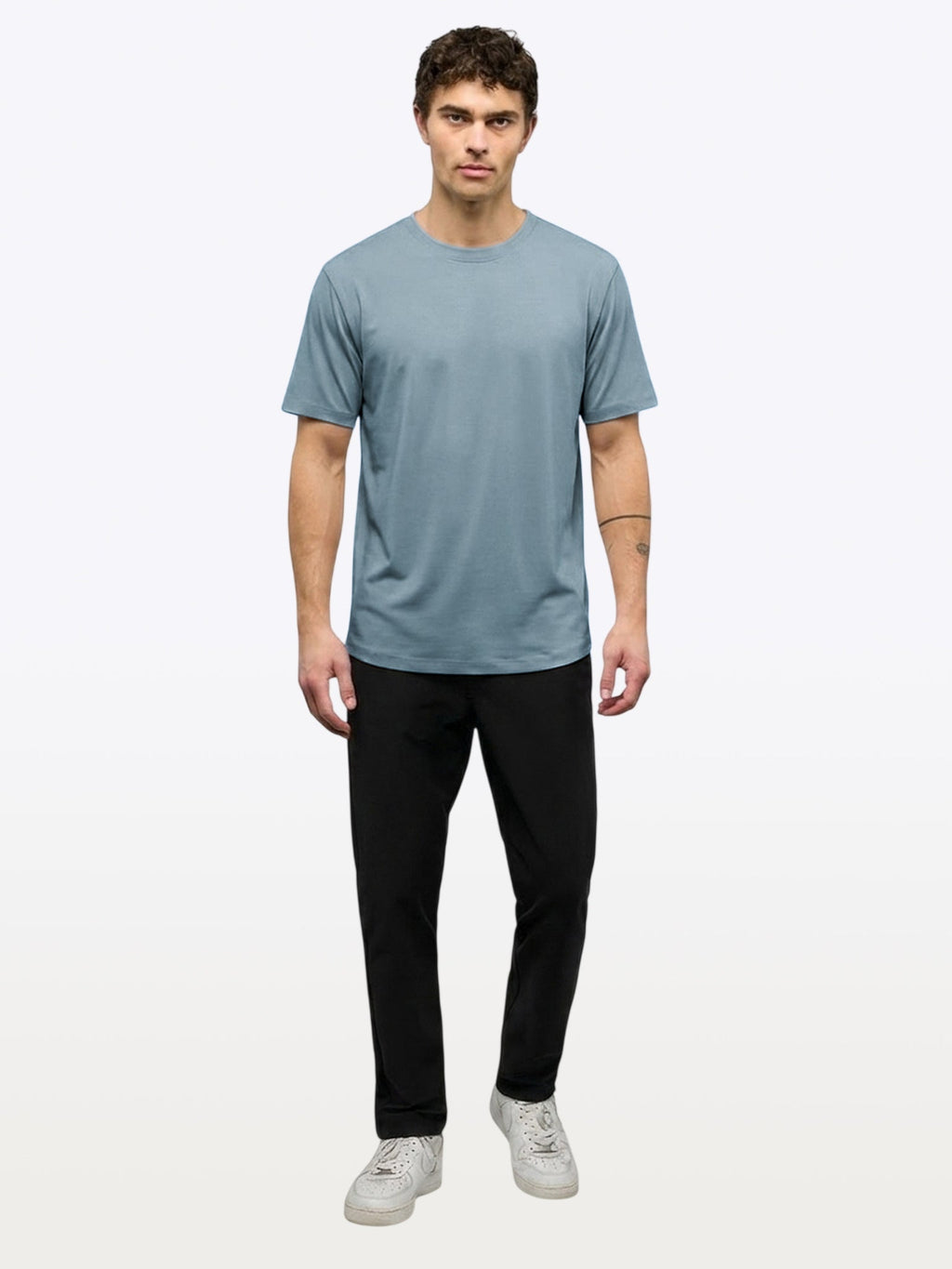 Featherlight Pima Tee | Naples Blue Signature-fit