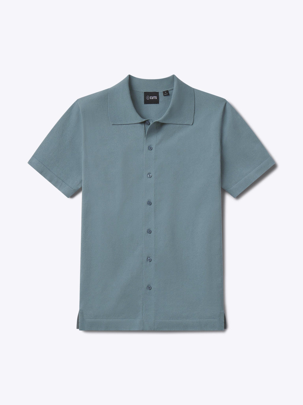 Riviera Knit Button Up | Naples Blue Signature-Fit