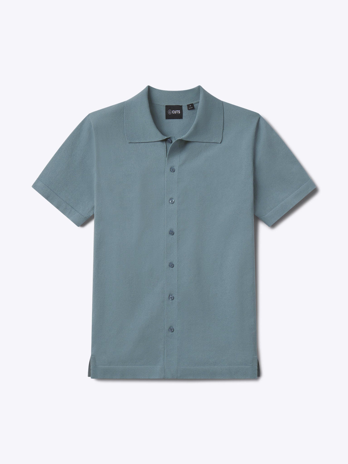 Riviera Knit Button Up | Naples Blue Signature-Fit