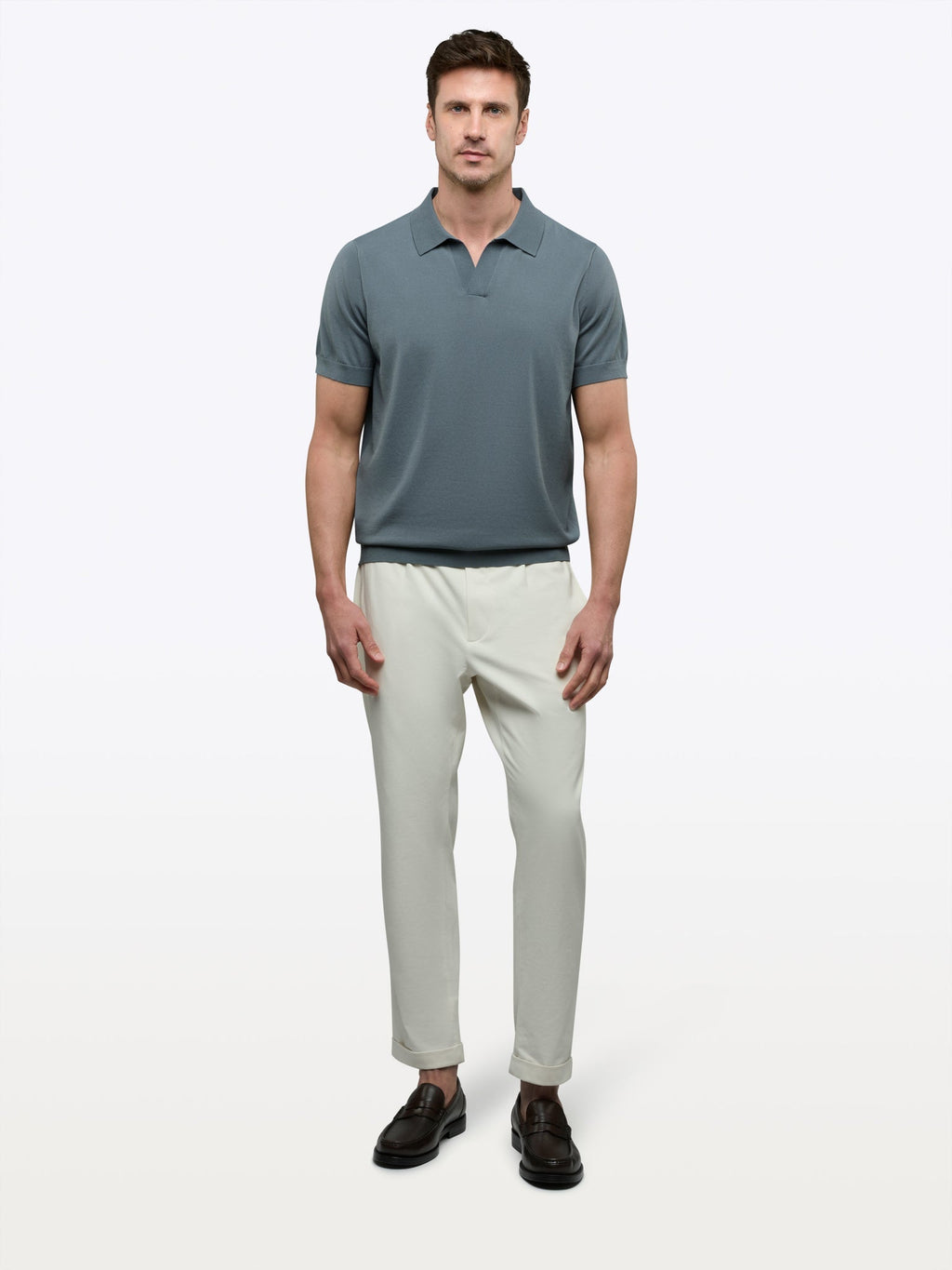 Riviera Knit Polo | Naples Blue Signature-Fit