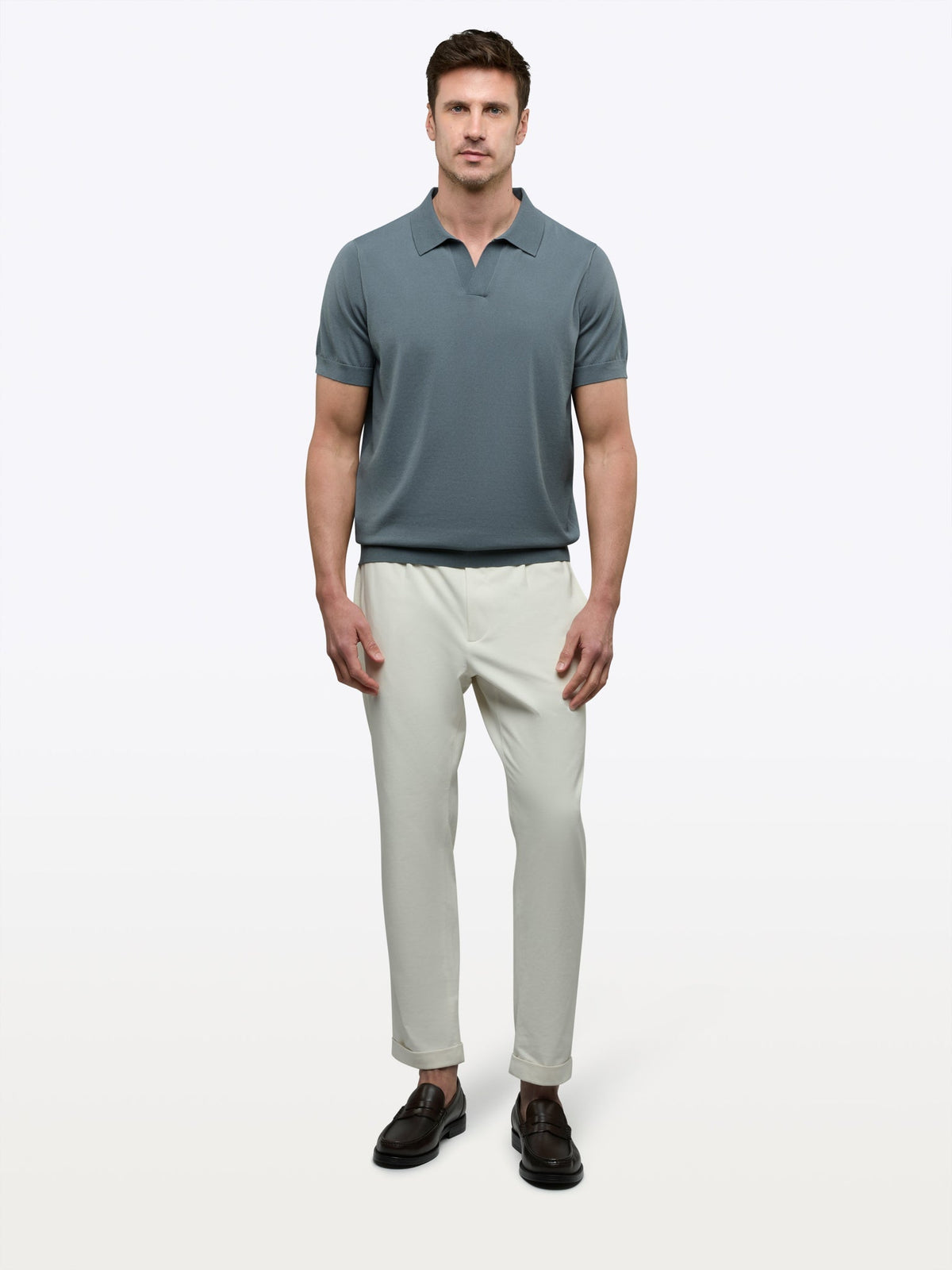 Riviera Knit Polo | Naples Blue Signature-Fit