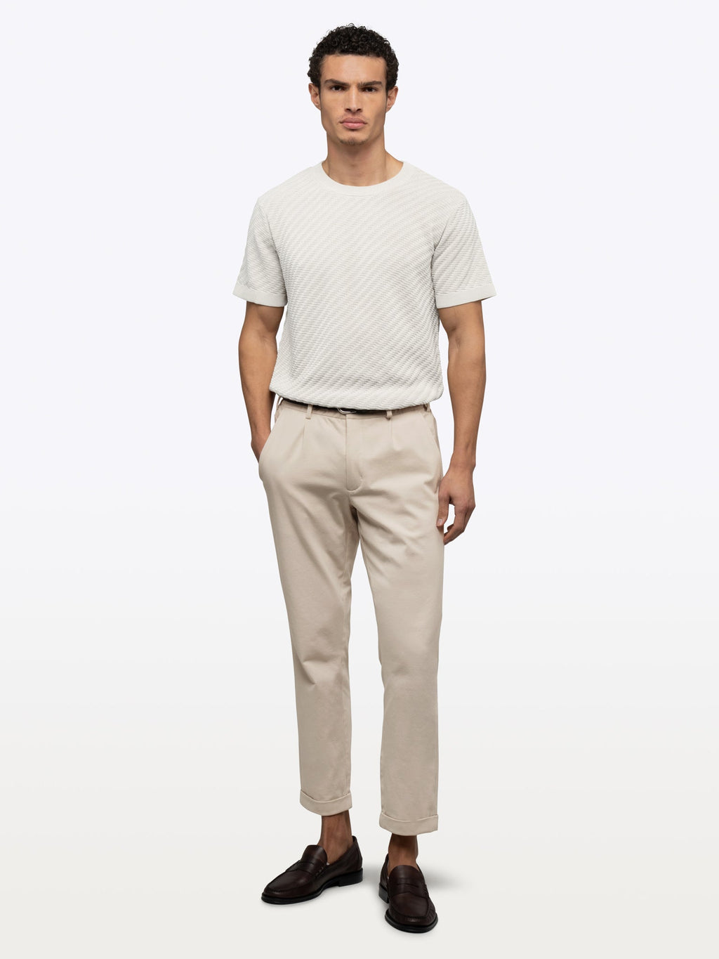 Riviera Knit Textured Tee | Nimbus Signature-Fit